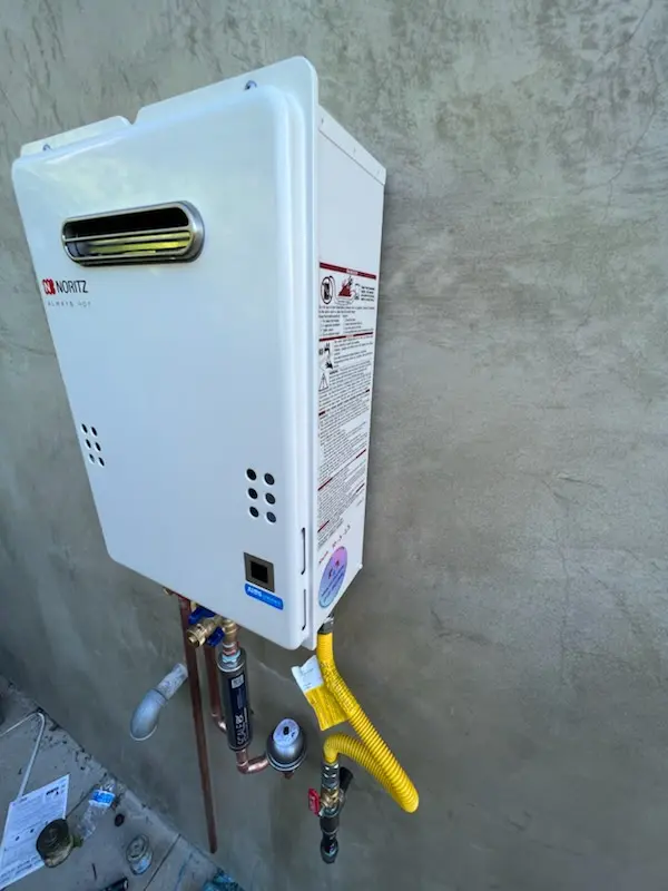 Tankless water heater installation for Covilla homes